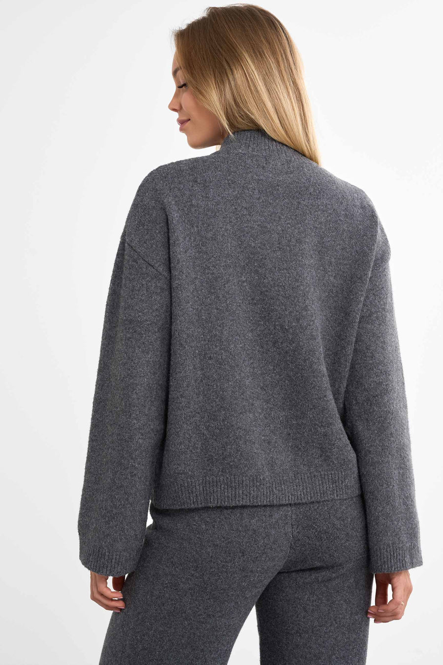 Legacy Full Zip Sweater · Dark Grey
