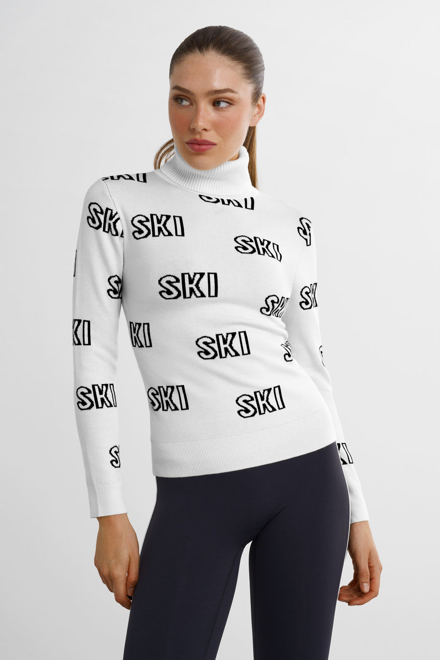 Ski Society Sweater · White/Black